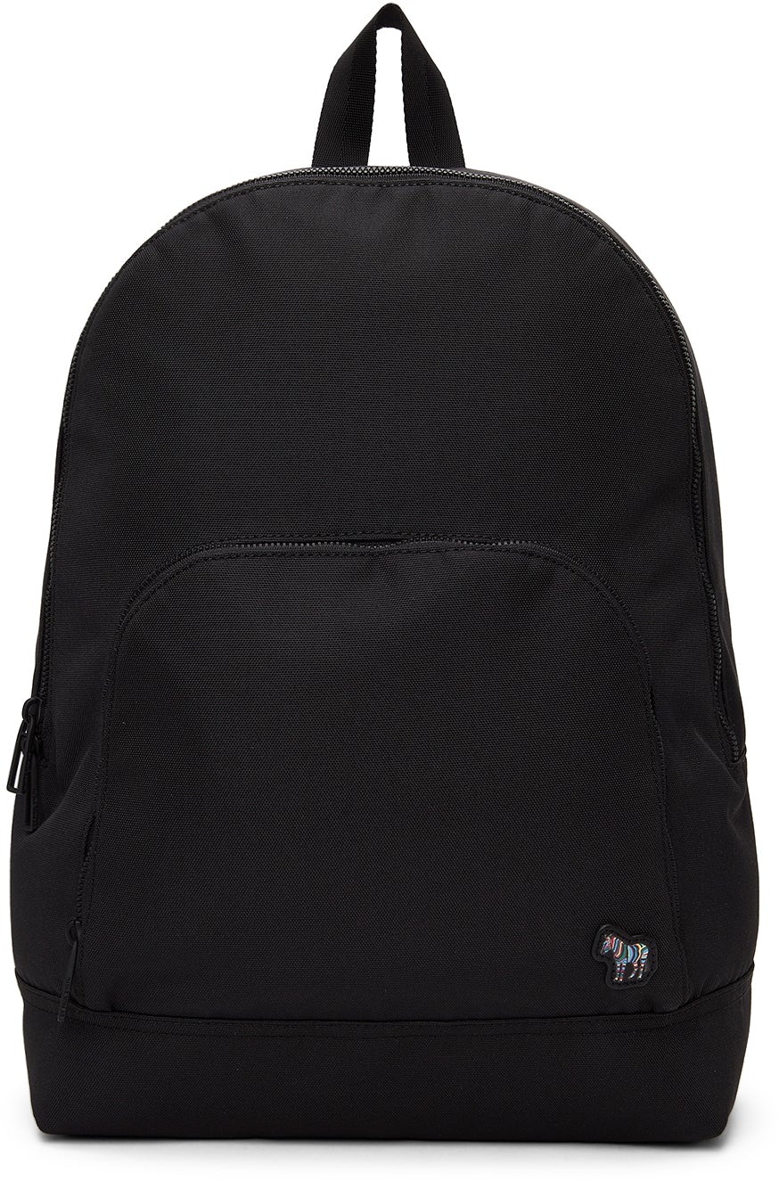 PS by Paul Smith Black Canvas Zebra Logo Backpack - PS by Paul Smith Black Canvas Zebra Logo Sac à dos - PS 바울 스미스 블랙 캔버스 얼룩말 로고 배낭
