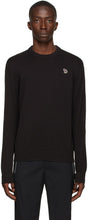 PS by Paul Smith Black Cotton Zebra Logo Sweater - PS by Paul Smith Black Cotton Zebra logo Pull - PS 바울 스미스 블랙 코튼 얼룩말 로고 스웨터