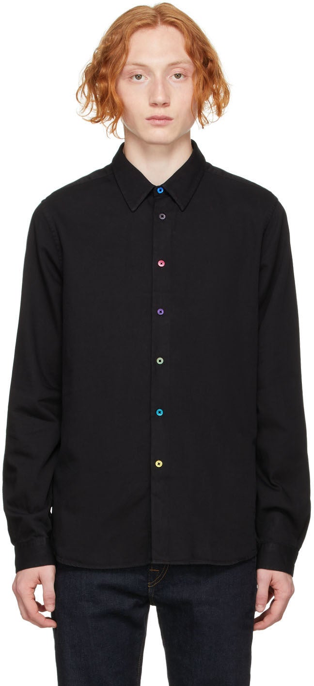 PS by Paul Smith Black Denim Shirt - PS by Paul Smith chemise en jean noir - PS 바울 스미스 블랙 데님 셔츠