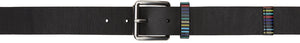 PS by Paul Smith Black Stripe Detail Belt - PS by Paul Smith Courroie de détail de rayures noires - PS 바울 스미스 블랙 스트라이프 세부 벨트