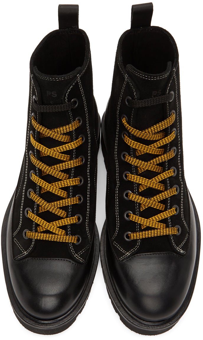 PS by Paul Smith Black Suede Buhl Boots