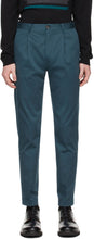 PS by Paul Smith Blue Cotton Trousers - PS by Paul Smith Blue Pantalons en coton bleu - PS 바울 스미스 블루 코튼 바지