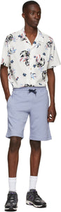 PS by Paul Smith Blue Organic Cotton Zebra Logo Shorts