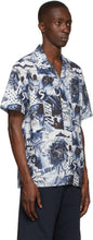 PS by Paul Smith Blue 'Pulp' Print Short Sleeve Shirt