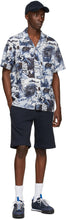 PS by Paul Smith Blue 'Pulp' Print Short Sleeve Shirt