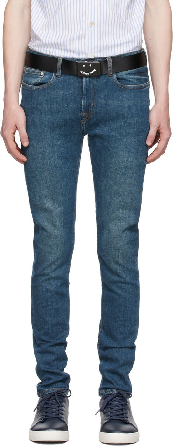 PS by Paul Smith Blue Reflex Slim-Fit Jeans - Ps by Paul Smith Blue Reflex Slim-Fit Jeans - PS 바울 스미스 블루 리플렉스 슬림 피트 청바지