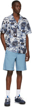 PS by Paul Smith Blue Twill Drawstring Shorts