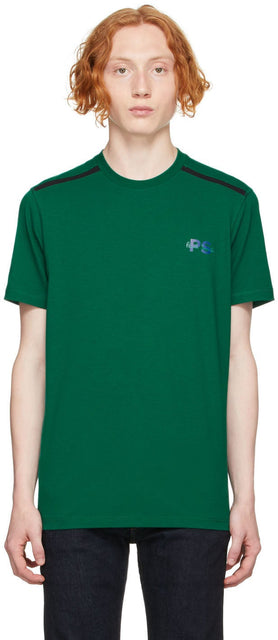 PS by Paul Smith Green Paneled Sport T-Shirt - PS By Paul Smith Green Sport Sport T-shirt - PS 바울 스미스 그린 패널 스포츠 티셔츠
