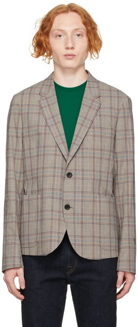 PS by Paul Smith Grey Check Unlined Blazer - PS by Paul Smith Vérification grise Blazer non doublé - PS Paul Smith Grey Check Ulined Blazer