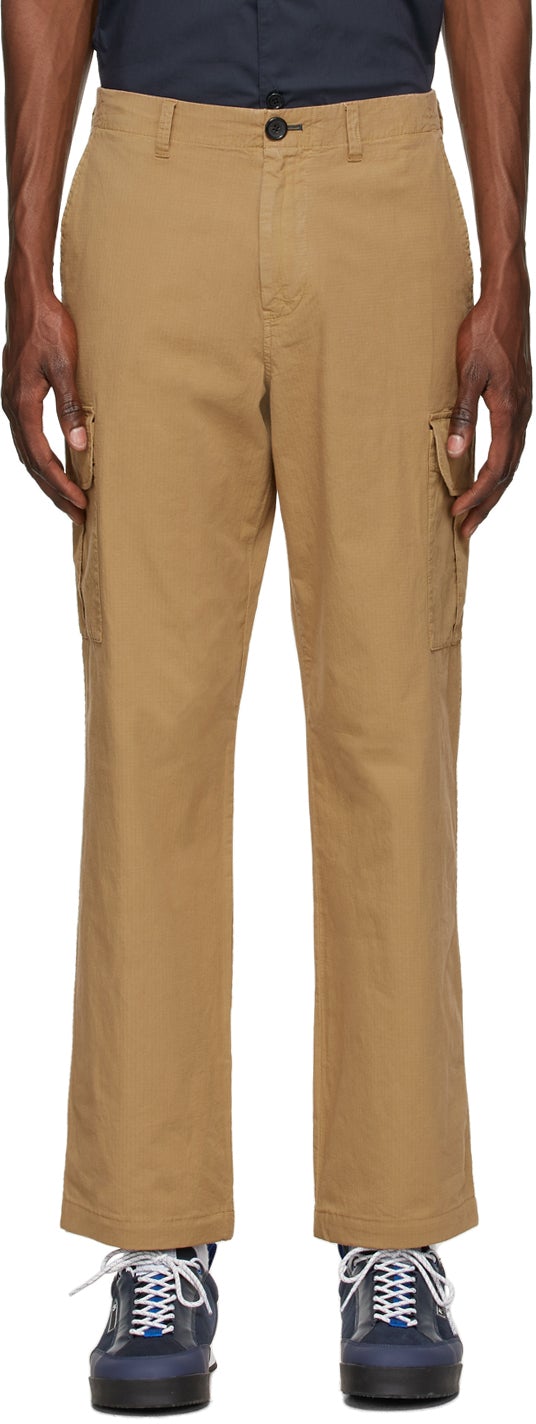 PS by Paul Smith Khaki Ripstop Trousers - Ps par Paul Smith Khaki Ripstop Pantalons - PS의 Paul Smith Khaki Ripstop 바지