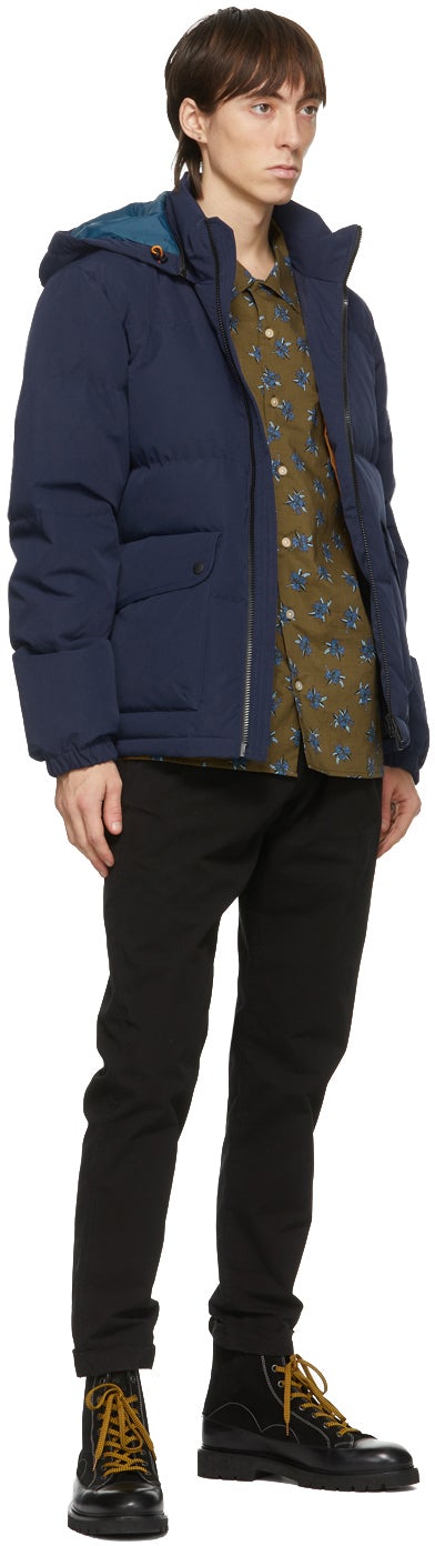 PS by Paul Smith Navy Down Hooded Jacket