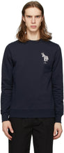 PS by Paul Smith Navy Halo Zebra Sweatshirt - PS by Paul Smith Navy Halo Sweat-shirt Zebra - PS 바울 스미스 네이비 헤일로 얼룩말 스웨터