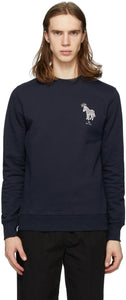 PS by Paul Smith Navy Halo Zebra Sweatshirt - PS by Paul Smith Navy Halo Sweat-shirt Zebra - PS 바울 스미스 네이비 헤일로 얼룩말 스웨터