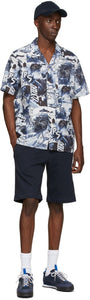 PS by Paul Smith Navy Organic Cotton Zebra Logo Shorts