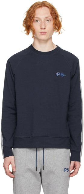 PS by Paul Smith Navy Raglan Sweatshirt - PS by Paul Smith Navy Sweat-shirt Raglan - PS 바울 스미스 네이비 라글란 스웨터 셔츠