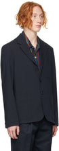 PS by Paul Smith Navy Seersucker Unlined Blazer