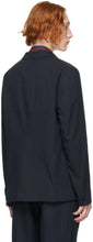 PS by Paul Smith Navy Seersucker Unlined Blazer