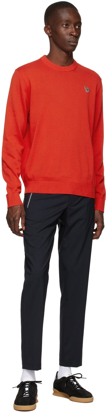 PS by Paul Smith Navy Wool Drawstring Trousers