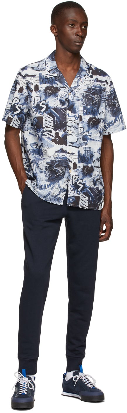 PS by Paul Smith Navy Zebra Logo Lounge Pants