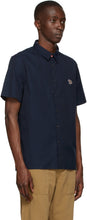 PS by Paul Smith Navy Zebra Logo Short Sleeve Shirt