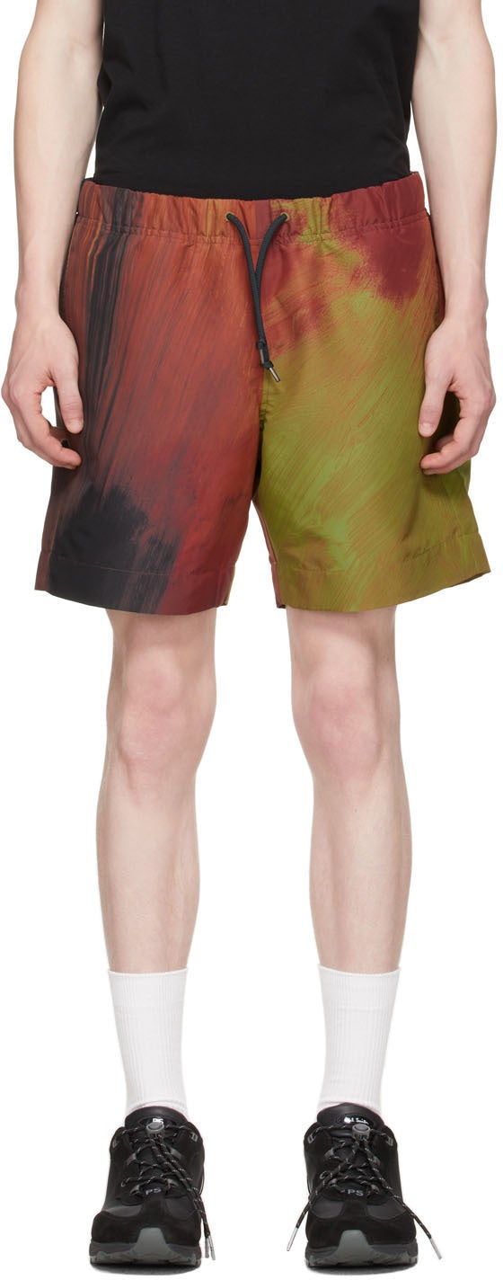 PS by Paul Smith Red Brush Stroke Shorts - Ps by Paul Smith Rouge Brush Short Short - PS Paul Smith Red Brush Stroke Shorts