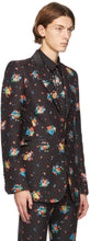 Paco Rabanne Black Floral Print Blazer