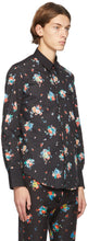 Paco Rabanne Black Floral Print Shirt