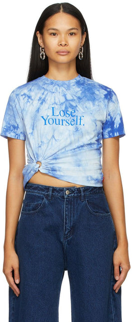 Paco Rabanne Blue Peter Saville Edition 'Lose Yourself' T-Shirt - Paco rabanne bleue Peter Saville Edition 'Perdez-vous' T-shirt - PACO Rabanne Blue Peter Saville Edition 'T-Shirt'