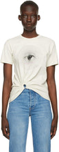 Paco Rabanne Off-White Eye Cropped T-Shirt - T-shirt recadré sur les yeux blanc cassé Paco Rabanne - Paco Rabanne Off-White Eye Cropped T 셔츠