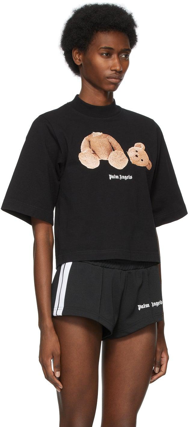 Palm Angels Black Bear Cropped T-Shirt – BlackSkinny