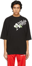 Palm Angels Black Daisy Logo T-Shirt - T-shirt Logo Daisy Black Daisy Black Angels - 팜 천사 검은 데이지 로고 티셔츠