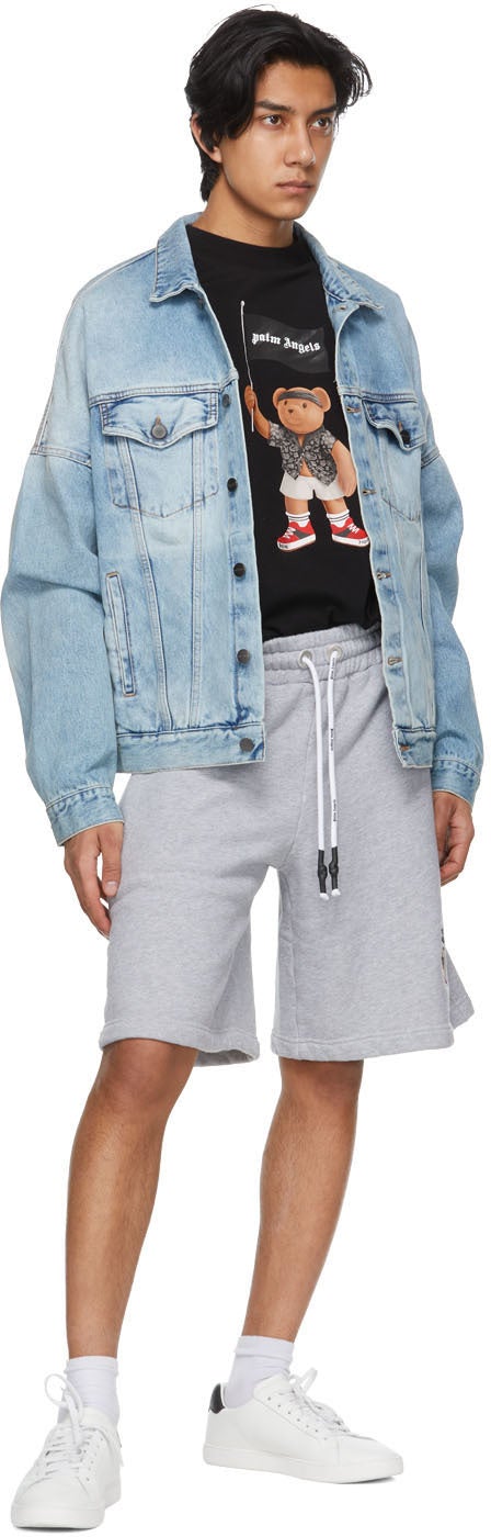 Palm Angels Black Loose Pirate Bear T-Shirt