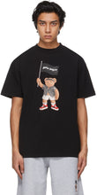 Palm Angels Black Loose Pirate Bear T-Shirt - T-shirt de pirate de pirate noire des palmels - 팜 천사 검은 느슨한 해적 곰 티셔츠
