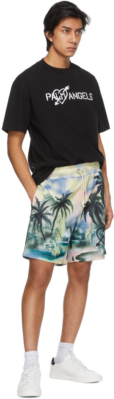 Palm Angels Black Pierced Heart T-Shirt