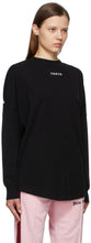 Palm Angels Black Sprayed Logo 'Tokyo' Long Sleeve T-Shirt