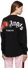 Palm Angels Black Sprayed Logo 'Tokyo' Long Sleeve T-Shirt
