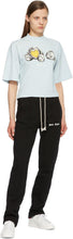 Palm Angels Blue Bear In Love Cropped T-Shirt