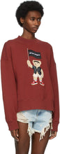 Palm Angels Burgundy Pirate Bear Sweatshirt