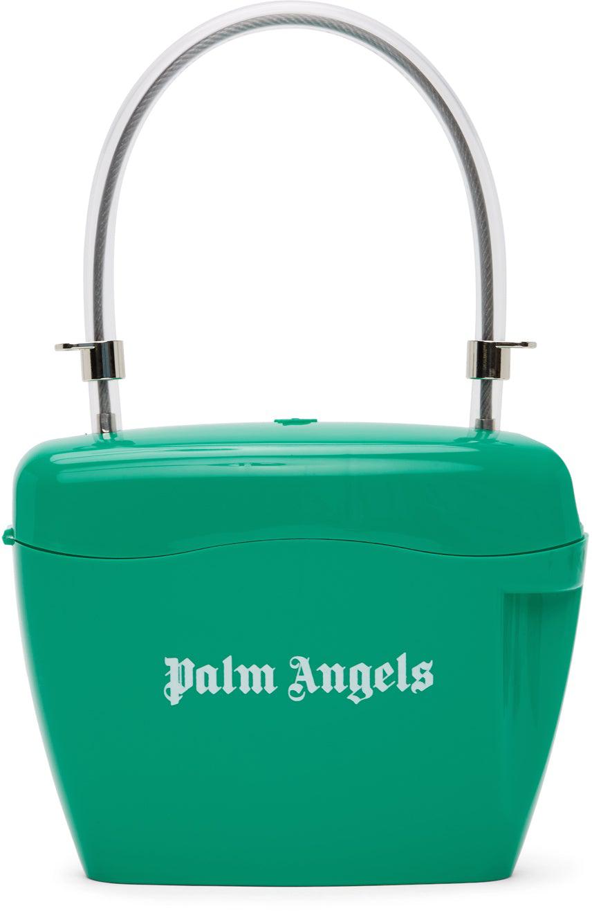 Palm Angels Green Padlock Bag BlackSkinny