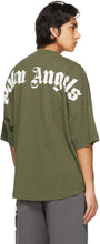 Palm Angels Khaki Double Logo T-Shirt