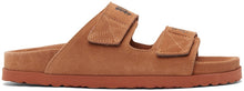 Palm Angels Tan Suede Logo Sandals - Sandales de logo en daim de Palm anges Tan Suisse - 팜 천사 Tan Suede Logo Sandals.