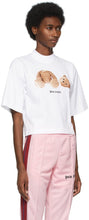 Palm Angels White Bear Cropped T-Shirt