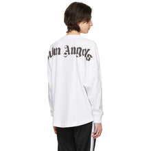 Palm Angels White Classic Logo Long Sleeve T-Shirt