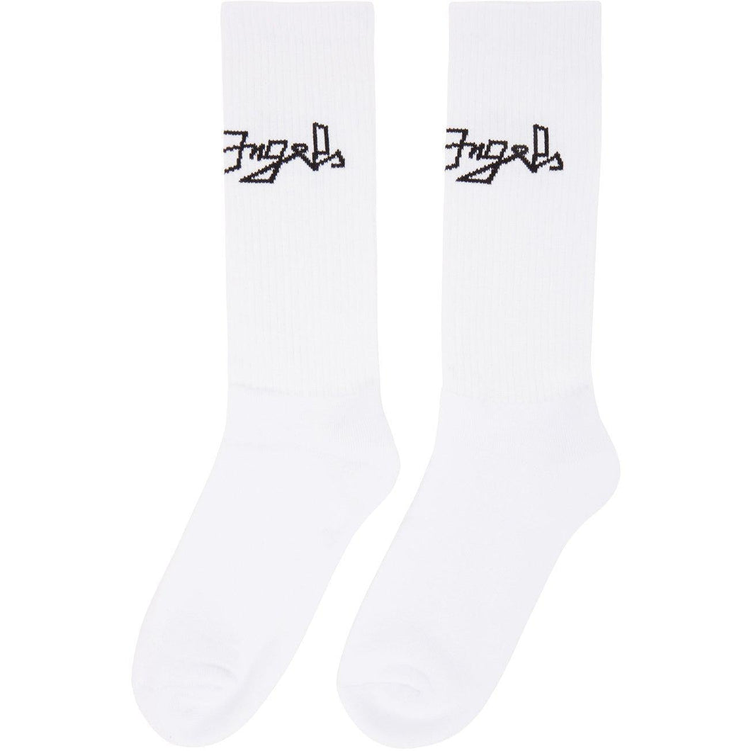 Palm Angels White Desert Logo Socks - Chaussettes de logo du désert blanc de Palm anges - 팜 천사 흰색 사막 로고 양말
