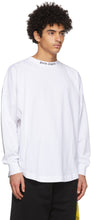 Palm Angels White Logo Long Sleeve T-Shirt