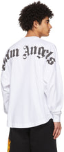 Palm Angels White Logo Long Sleeve T-Shirt