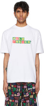 Palm Angels White Pick A Vowel Classic T-Shirt - Palmières Blanc Choisissez une voyelle T-shirt classique - 팜 천사 흰색 모음 고전적인 티셔츠 선택