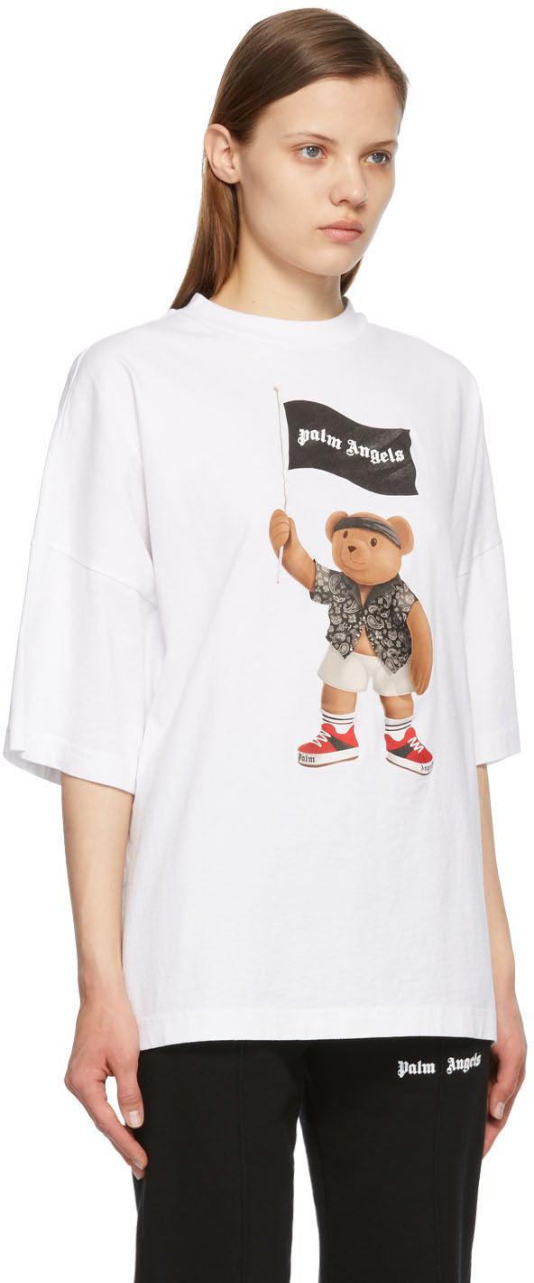 Palm Angels White Pirate Bear Loose T-Shirt – BlackSkinny