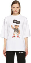 Palm Angels White Pirate Bear Loose T-Shirt - T-shirt en vrac de pirate blanc de paume - 팜 천사 화이트 해적 곰 느슨한 티셔츠