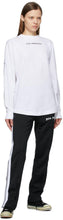 Palm Angels White Sprayed Logo 'Los Angeles' Long Sleeve T-Shirt